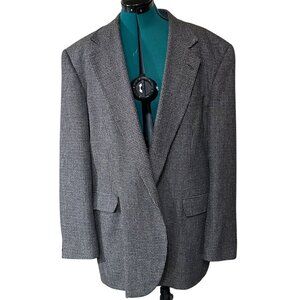 Men's Haggar Clothing Co. Suit Jacket Check Pattern Polyester Size XL/XXL (READ)
